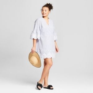 A New Day Size X bell sleeve dress in blue